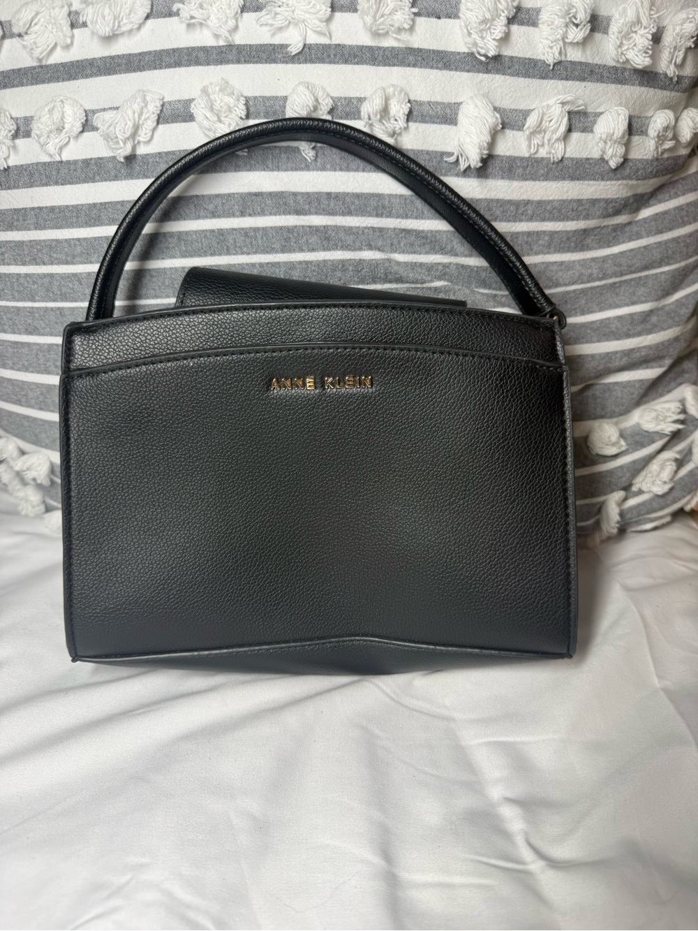 Anne Klein Black Top-Handle Bag